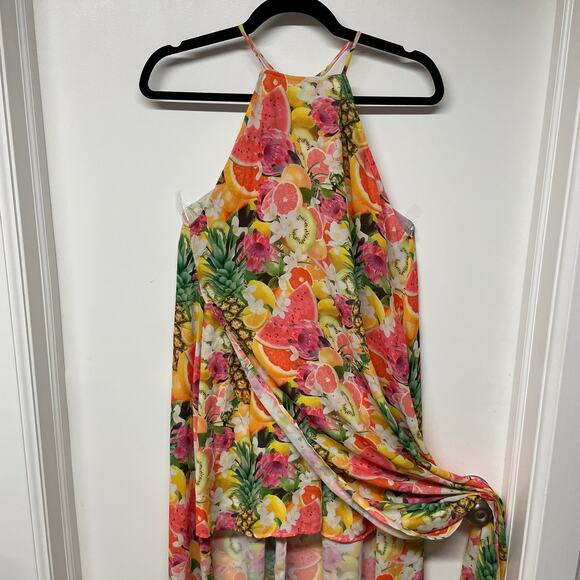 Show Me Your MuMu Bronte Mini Maxi Dress in Tutti Frutti XS High Halter - Picture 5 of 10